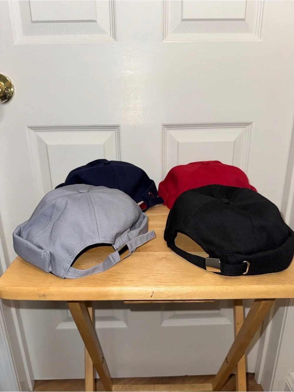 Cuffed Brimless Docker/Fisherman Hats - Gray, Navy, Black, Red